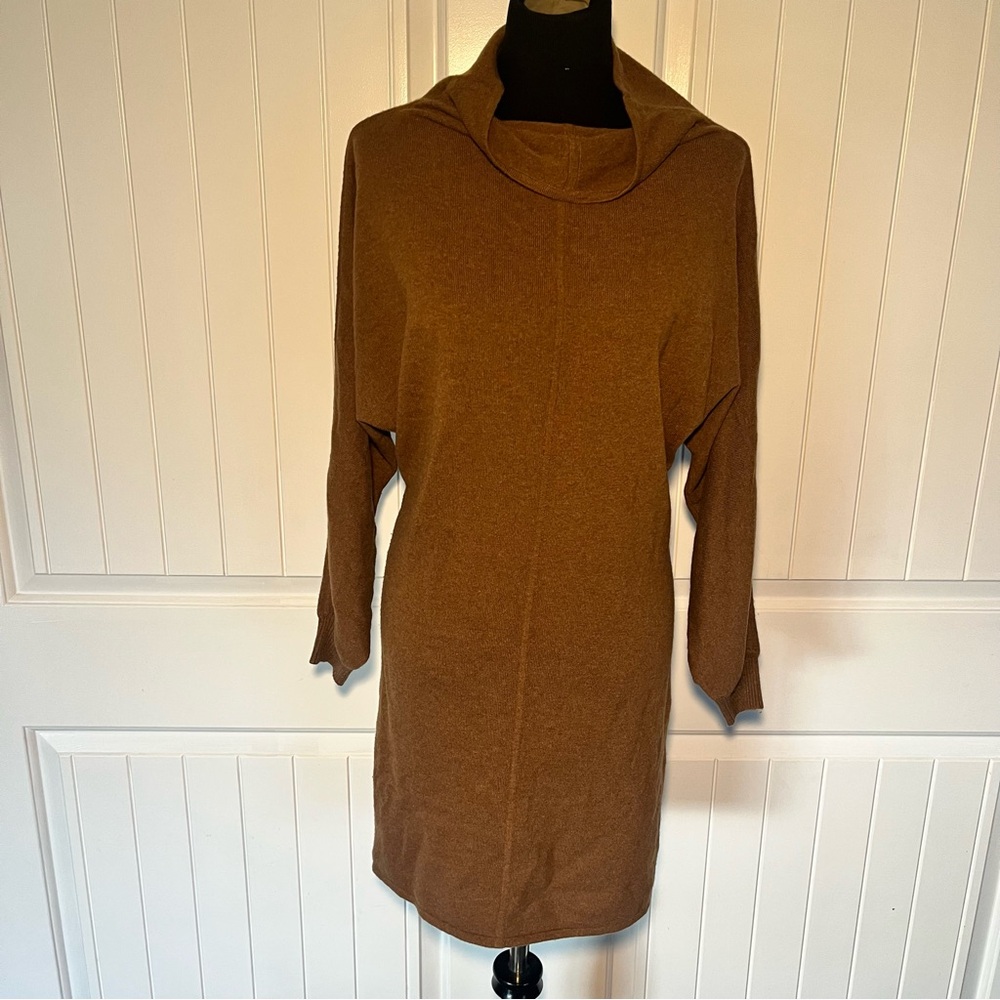 MAX MARA Virgin Wool & Cashmere sweater Dress • Brown • Size: S